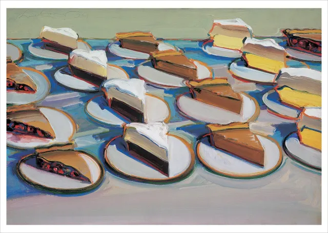 Pomegranate Wayne Thiebaud Pie Rows postkort