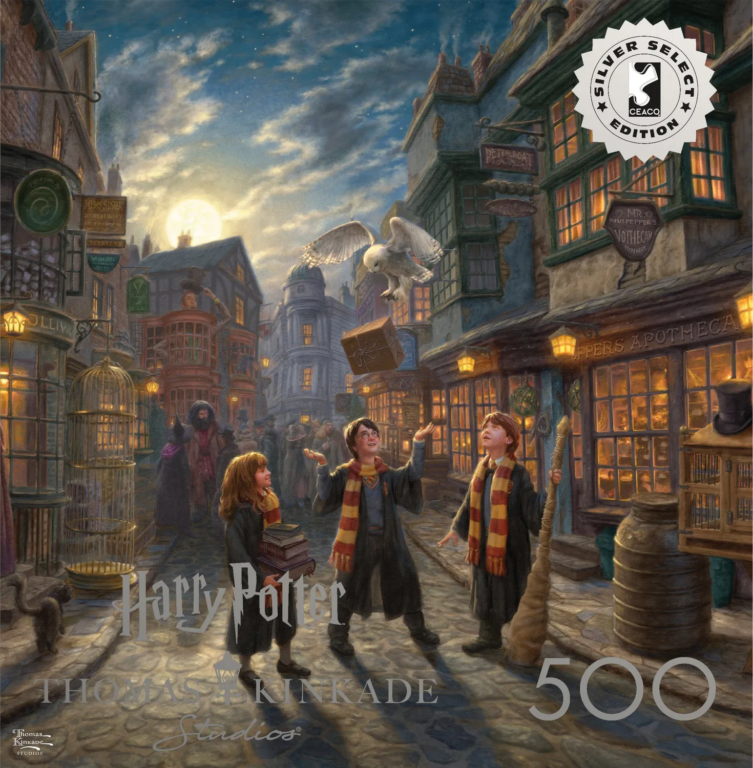 Buffalo Games Silver Select Diagon Alley puslespil 500 brikker Harry Potter