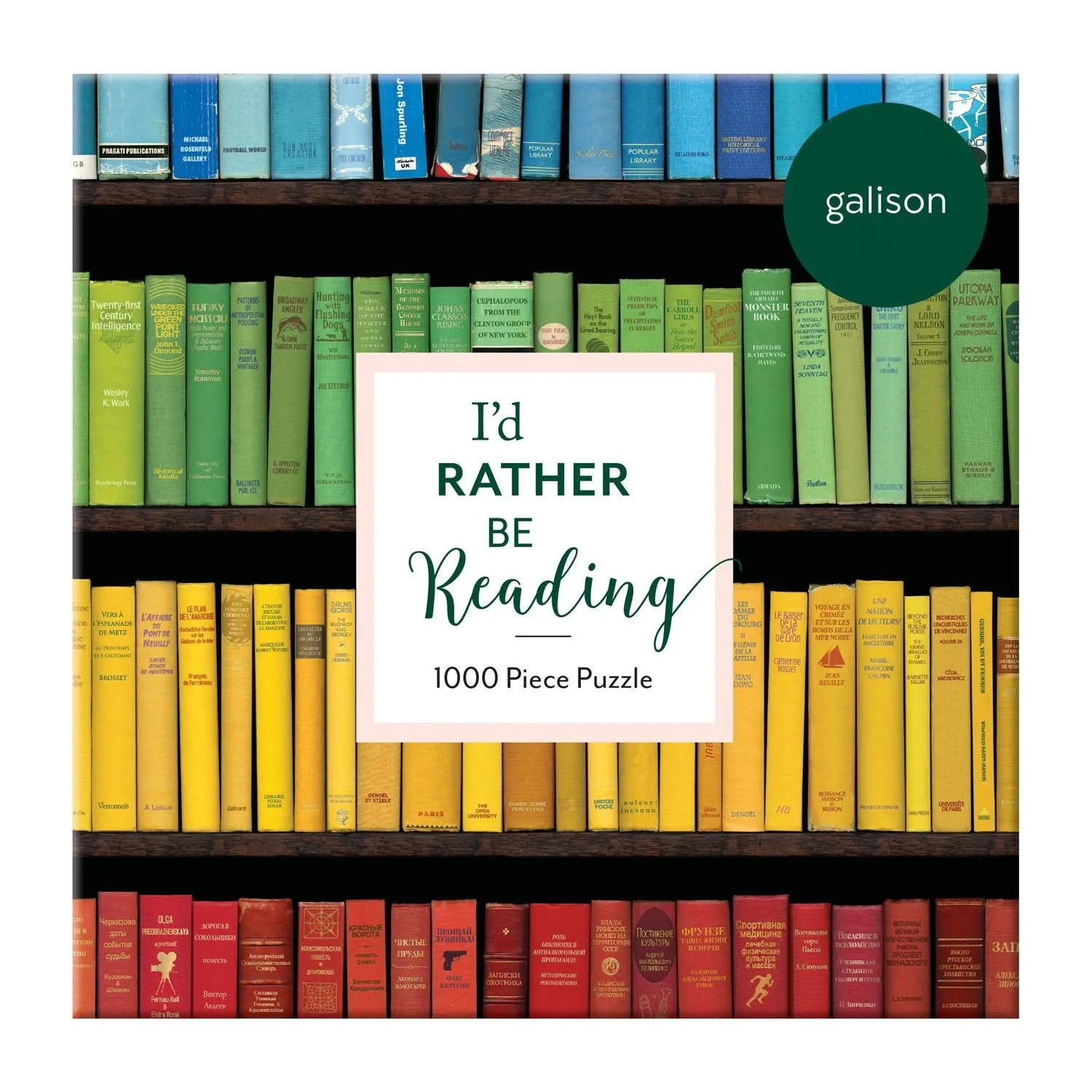 Galison Rather Be Reading puslespil 1000 brikker bøger