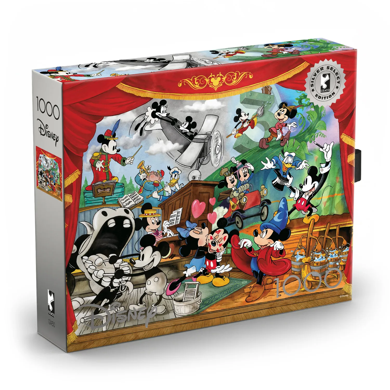 Buffalo Games Silver Select Mickey Through the Years puslespil 1000 brikker Disney