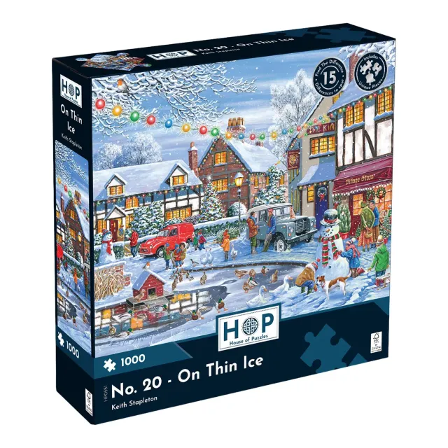 House of Puzzle No.20 On Thin Ice puslespil 1000 brikker find forskellen