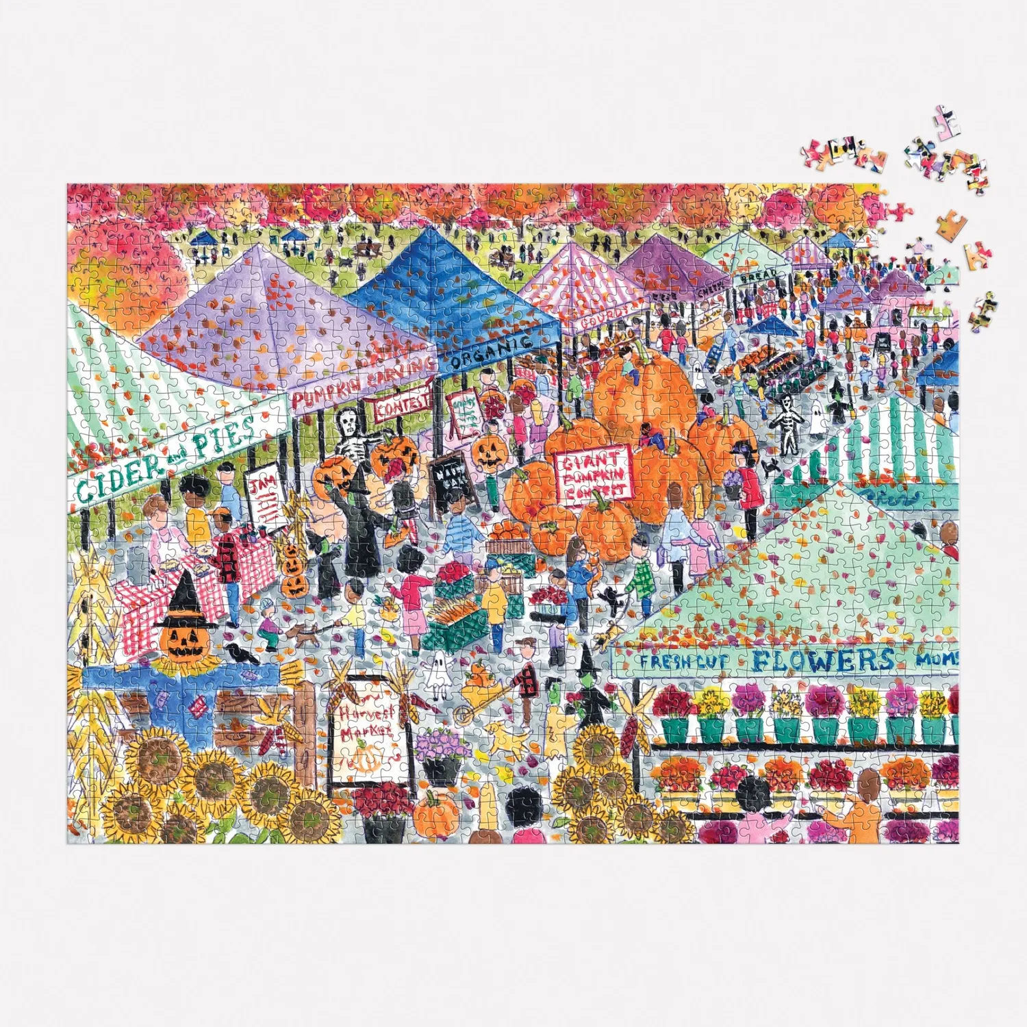 Galison Michael Storrings Harvest Market puslespil 1000 brikker