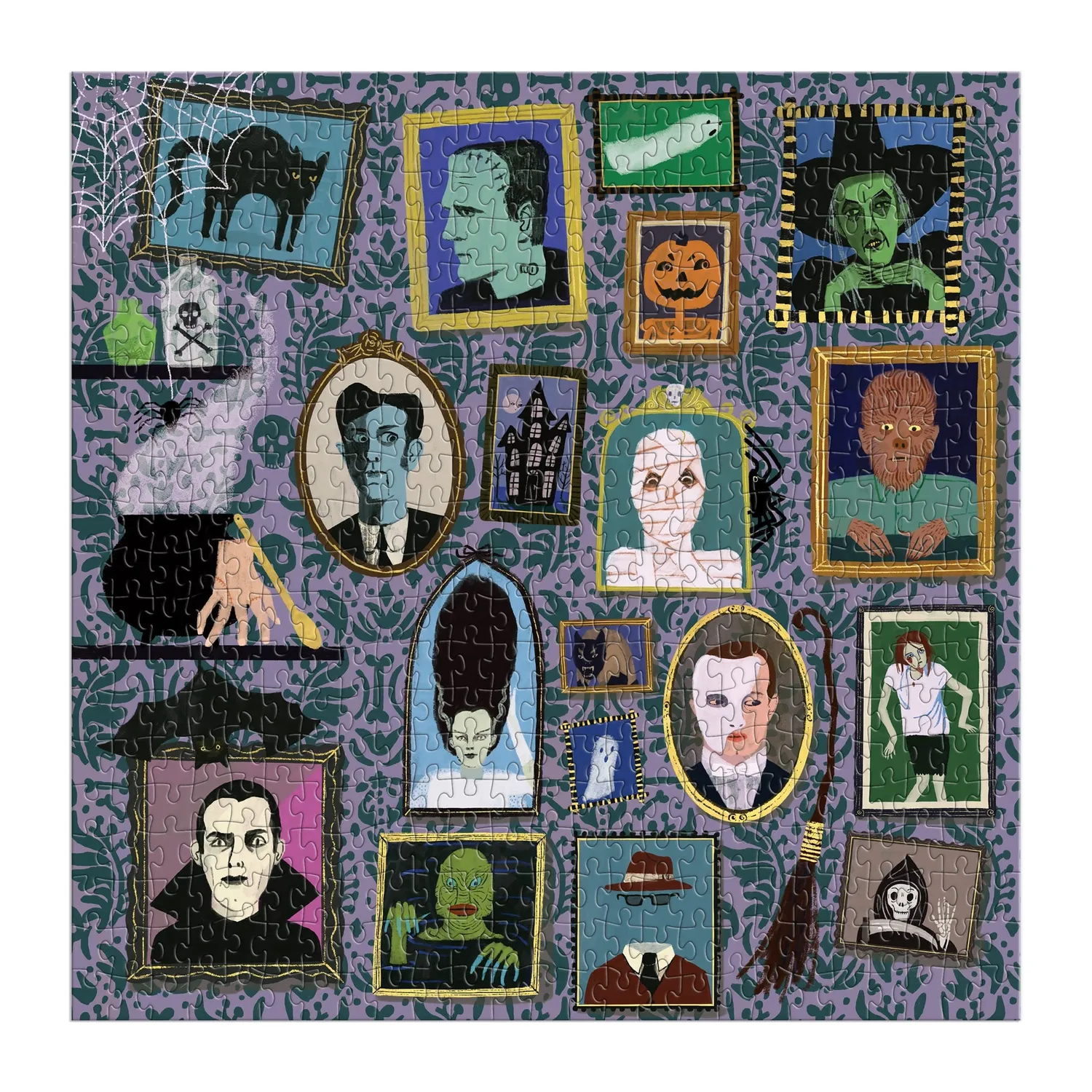 Galison Spooky Portraits puslespil 500 brikker folie