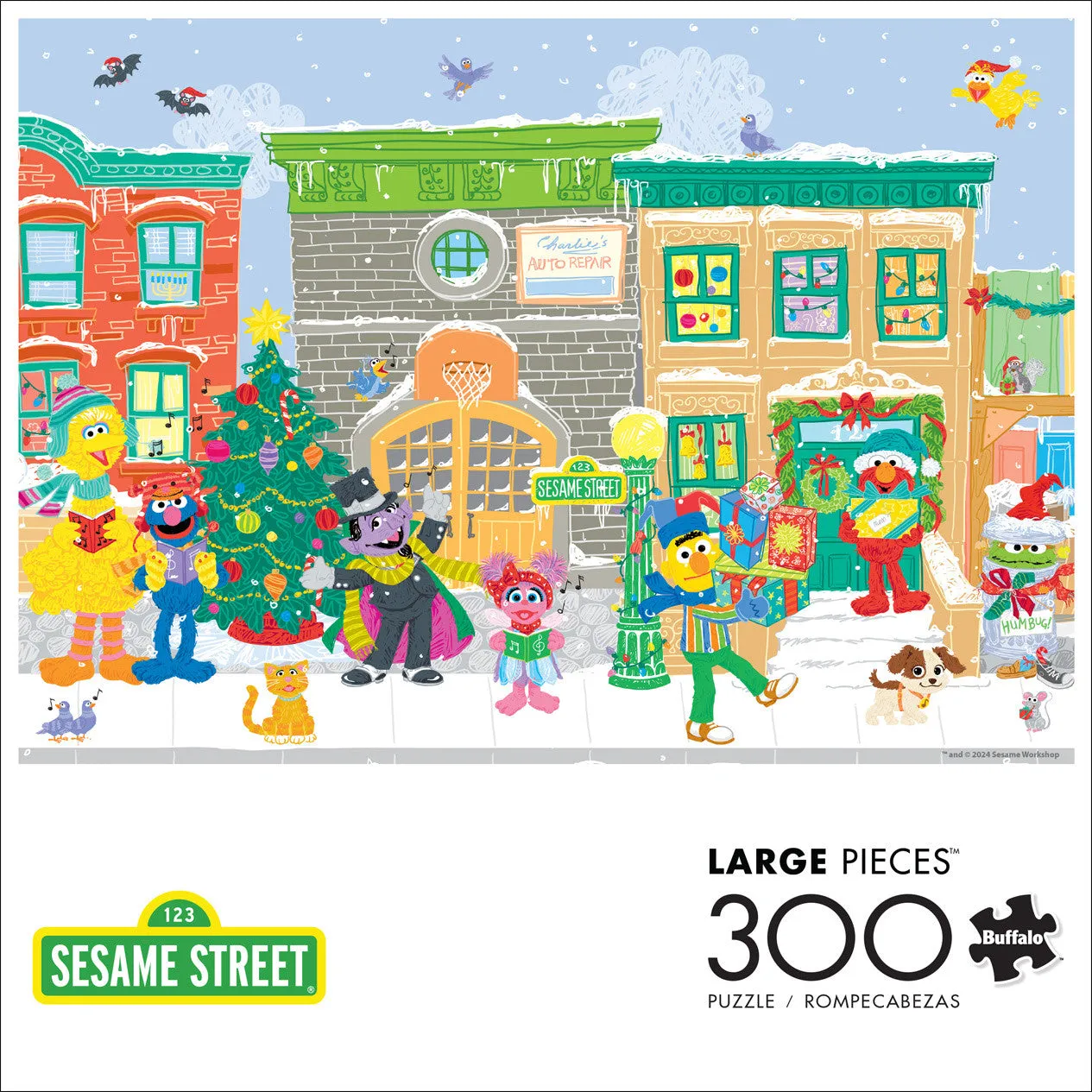 Buffalo Games Sesame Street Carolers on Sesame Street puslespil 300 jule
