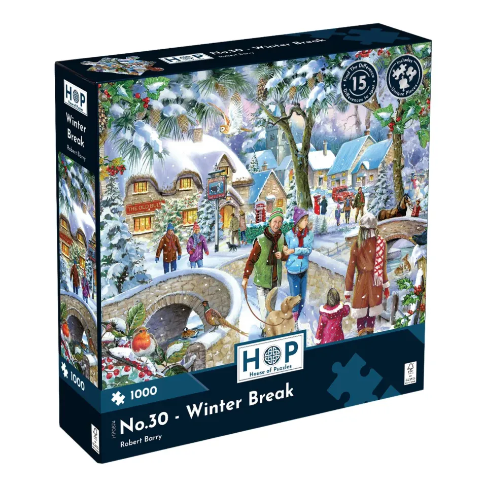 House of Puzzles No.30 Winter Break puslespil 1000 brikker vinter