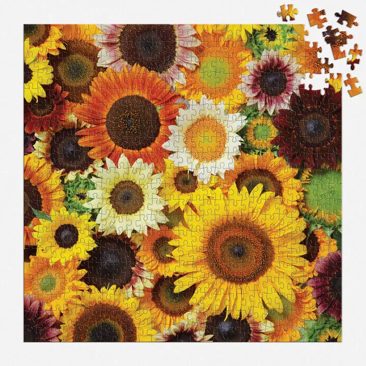 Good Puzzle Co. Julie Seabrook Ream Sunflower Blooms puslespil 500 solsikker