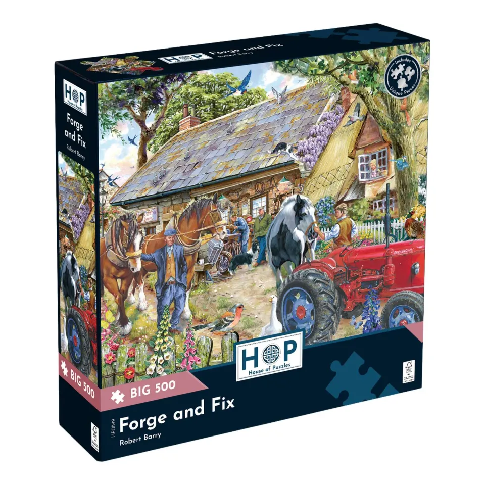 House of Puzzle BIG Forge and Fix puslespil 500 brikker gård