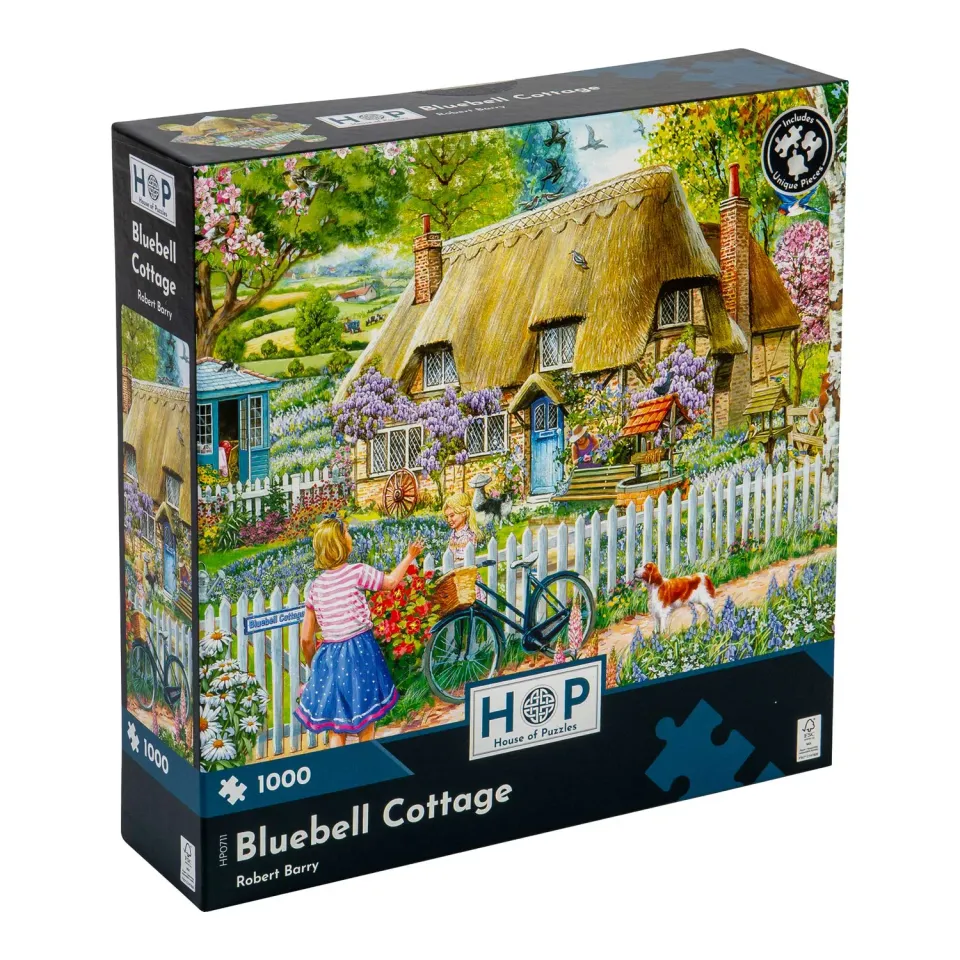 House of Puzzle Bluebell Cottage puslespil 1000 brikker landskab