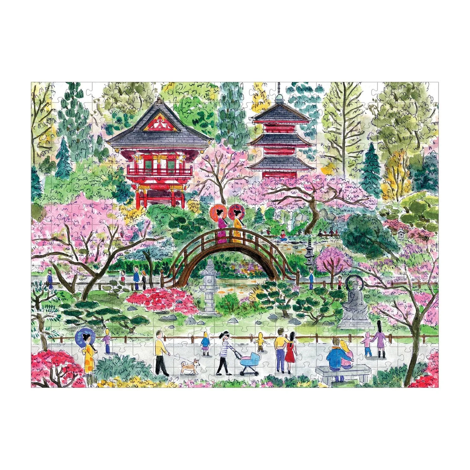 Galison Storrings Japanese Tea Garden puslespil 300 brikker have