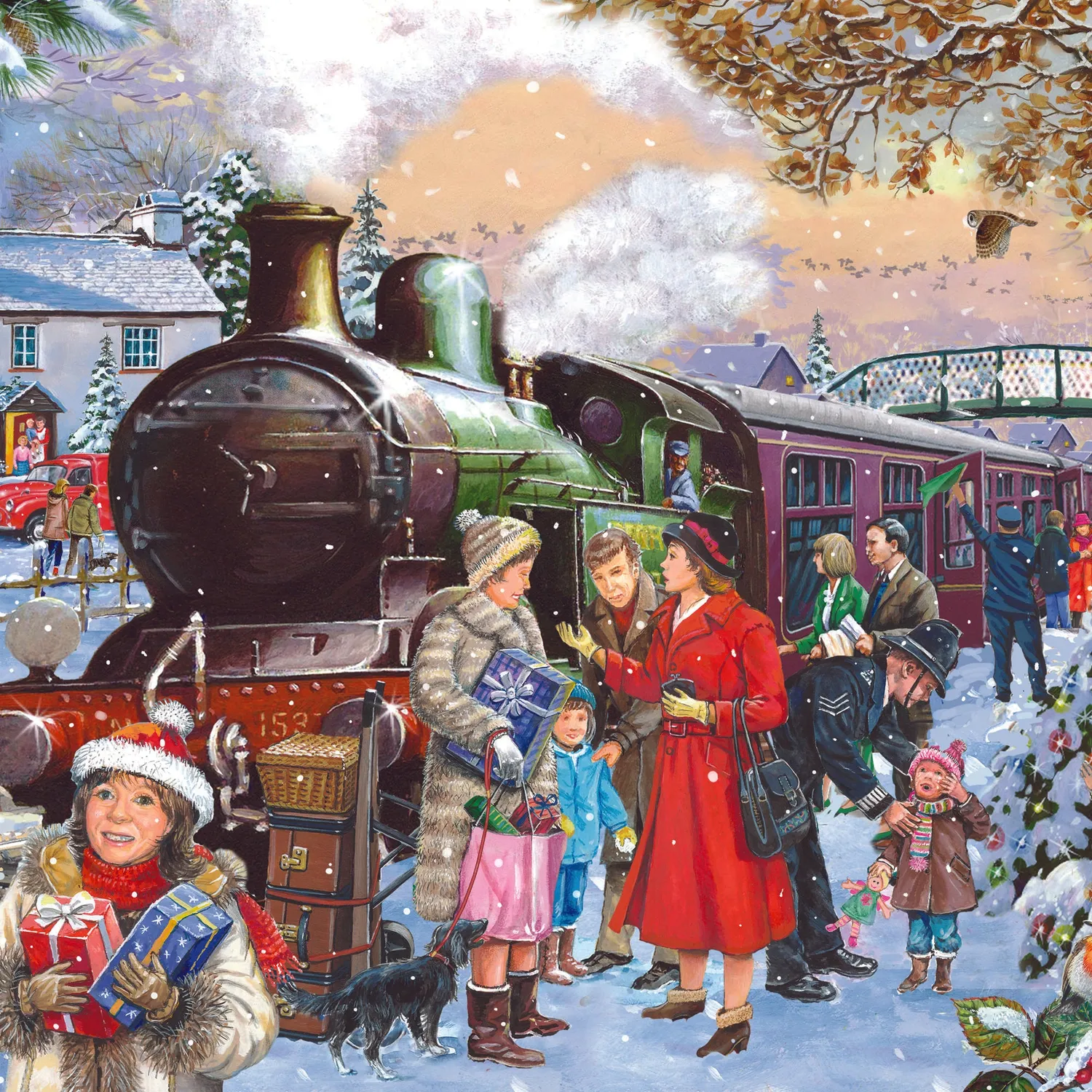 House of Puzzle BIG 500 Home for Christmas puslespil 500 brikker jul