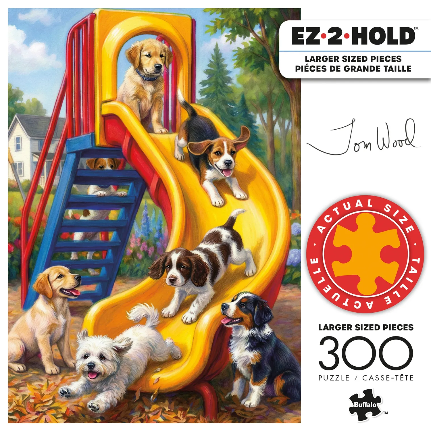 Buffalo Games Playtime Pups puslespil 300 store brikker hvalpe