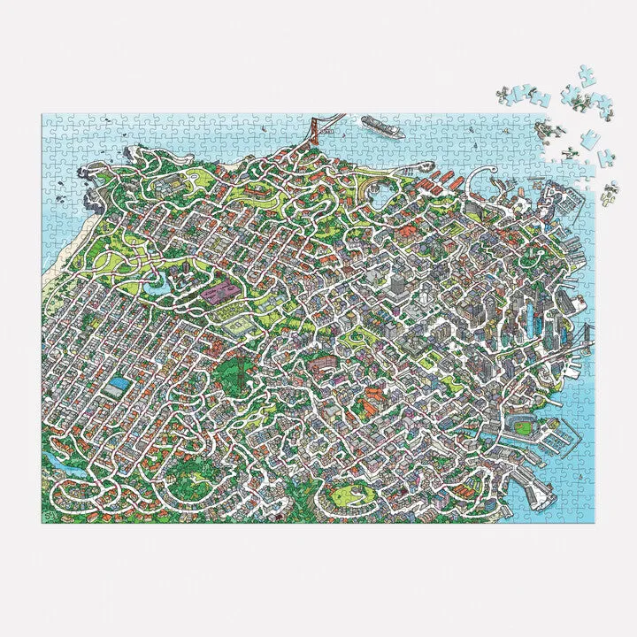 Galison City By the Bay 1000 labyrintpuslespil