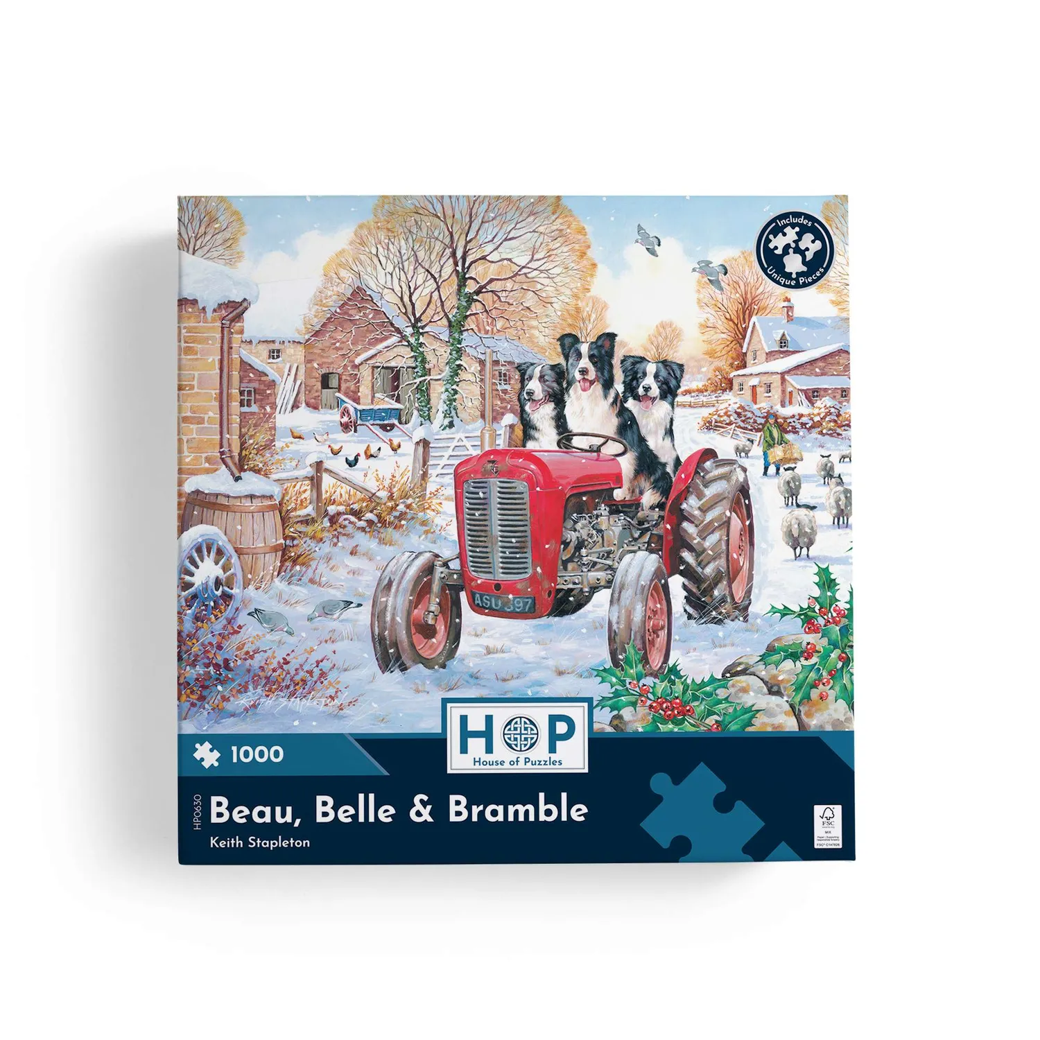 House of Puzzle Beau Belle & Bramble puslespil 1000 brikker vinter