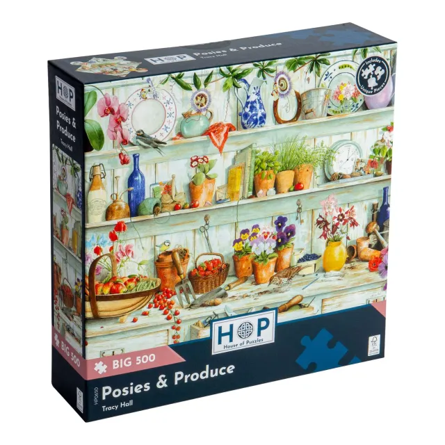 House of Puzzles Posies & Produce puslespil BIG 500 blomster