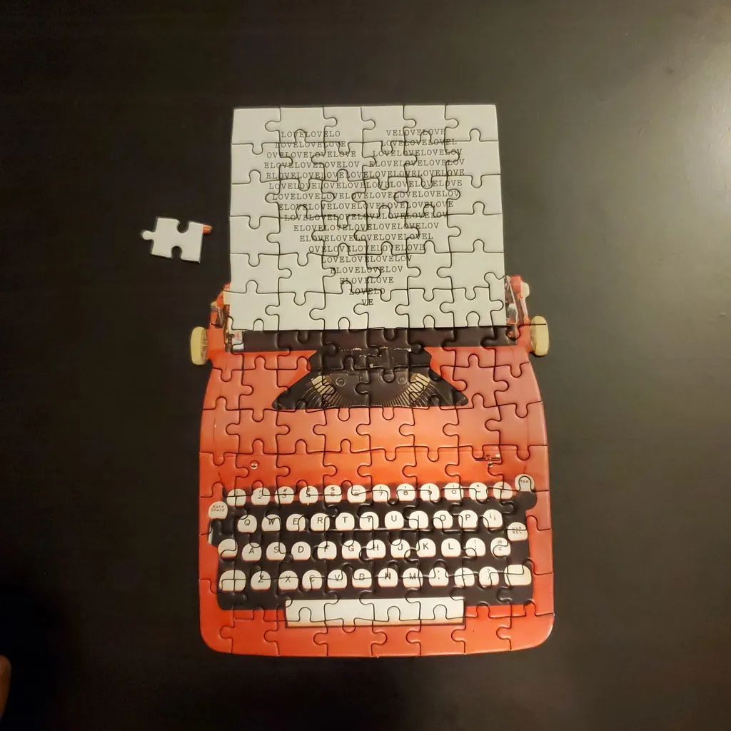 Good Puzzle Co. Just My Type skrivemaskine minipuslespil 100 brikker