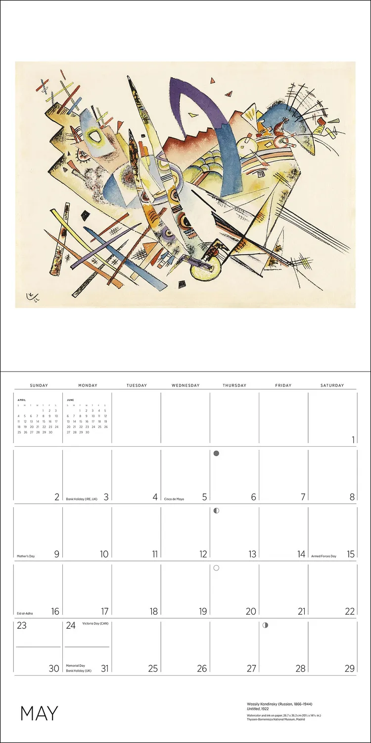 Pomegranate Kandinsky 2027 vægkalender abstrakt