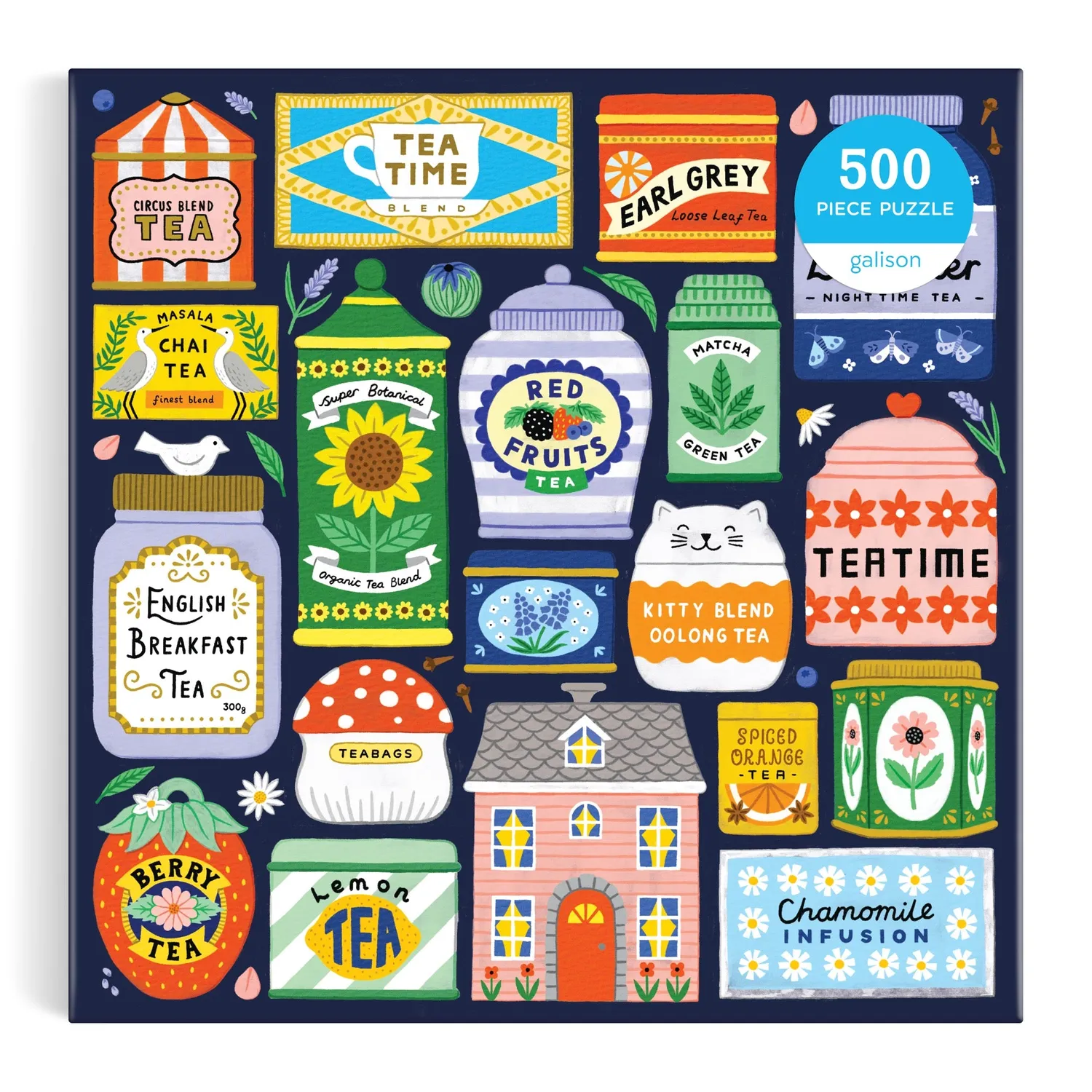 Galison Holly Maguire Spot of Tea puslespil 500 brikker te