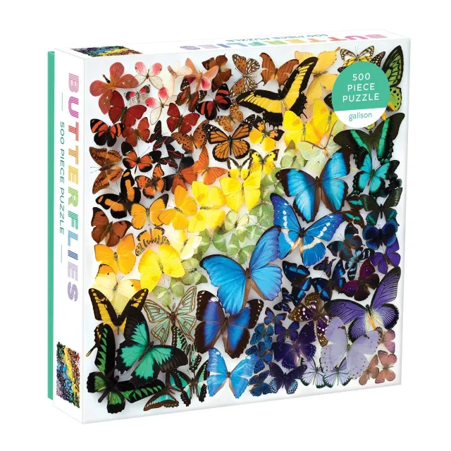 Galison Rainbow Butterflies 500 puslespil sommerfugle