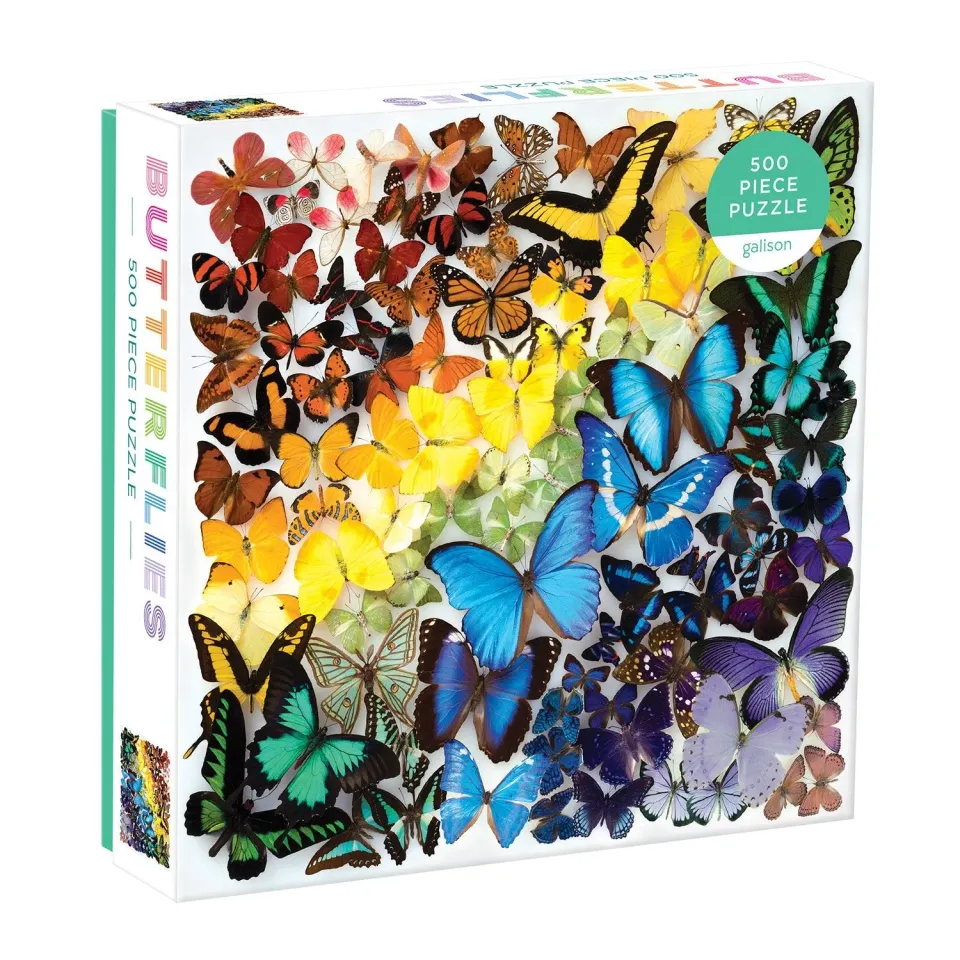 Galison Rainbow Butterflies 500 puslespil sommerfugle