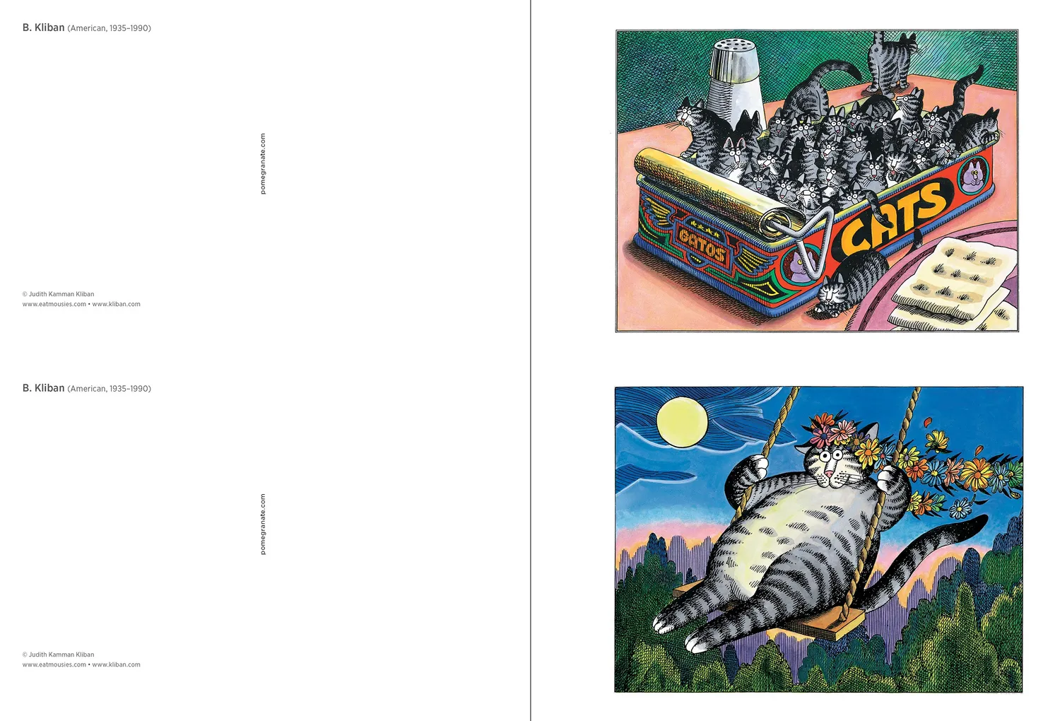 Pomegranate B. Kliban Cats planner kalender udateret katte