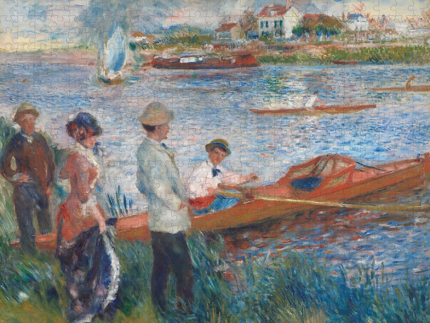 Pomegranate Renoir Oarsmen at Chatou puslespil 500 brikker