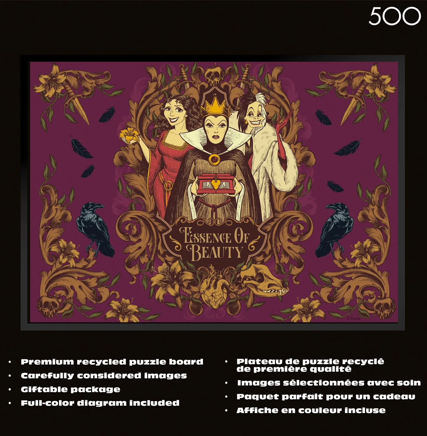 Ceaco Disney Villains Essence of Beauty puslespil 500 brikker