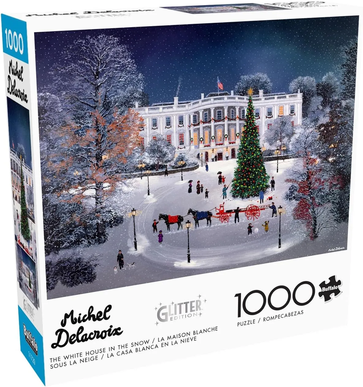 Buffalo Games Michel Delacroix White House Snow 1000 puslespil jul
