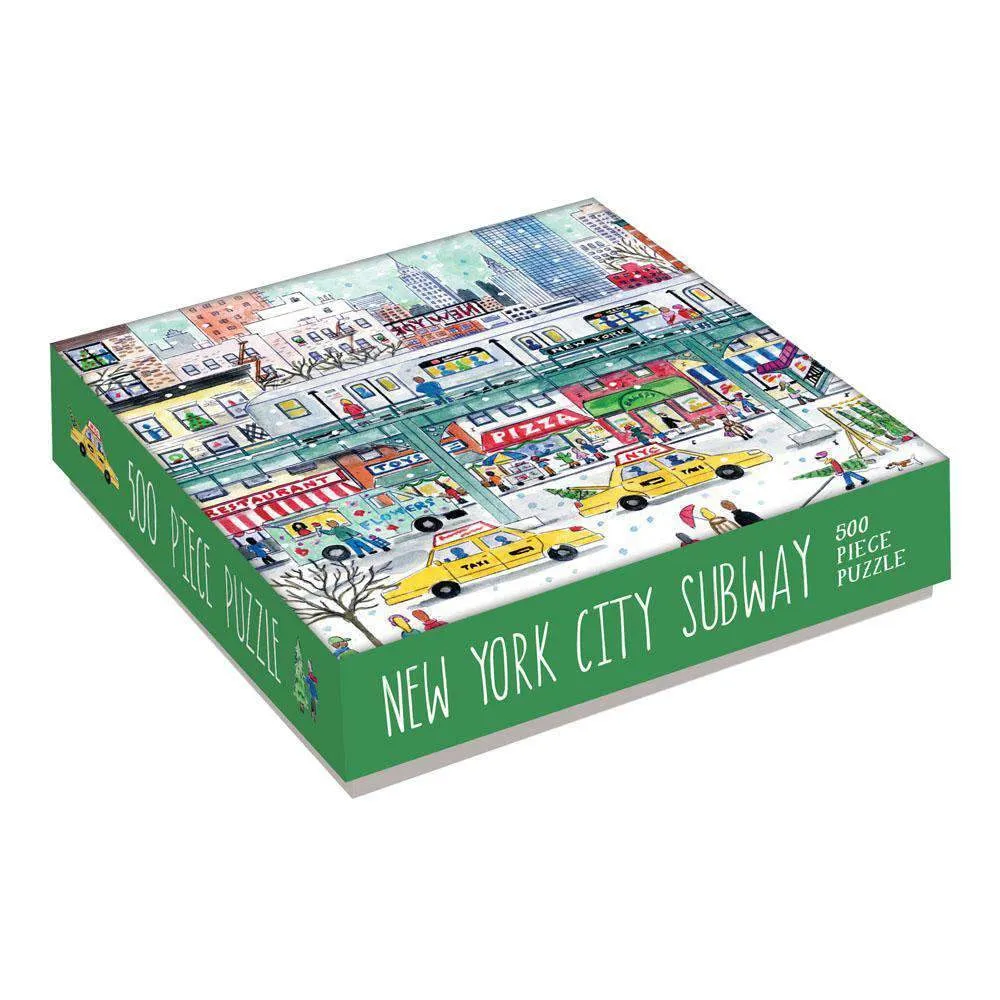 Galison Michael Storrings New York City Subway puslespil 500 brikker vinter
