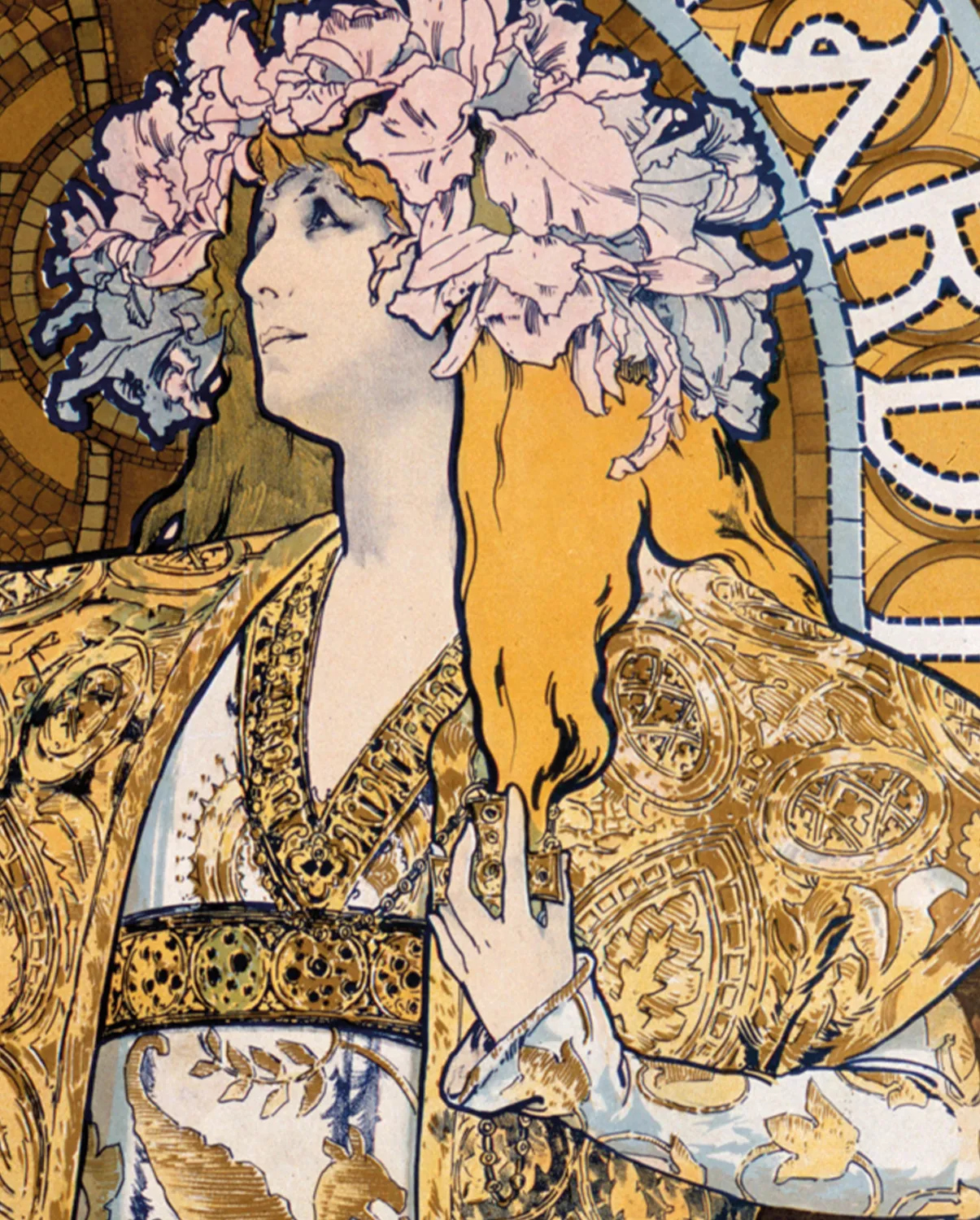 Pomegranate Mucha Gismonda bogmærke art nouveau