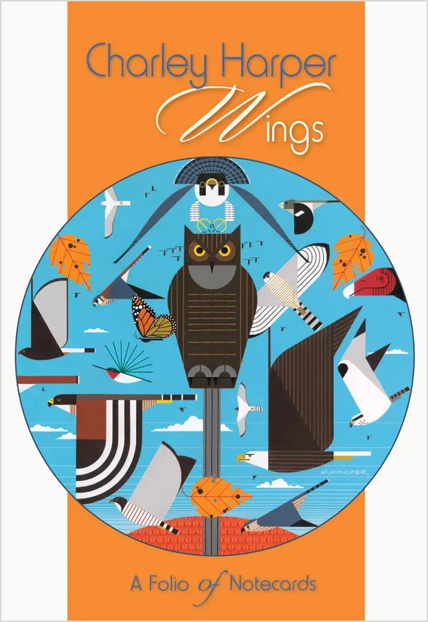Pomegranate Charley Harper Wings kortmappe 10 kort fugle