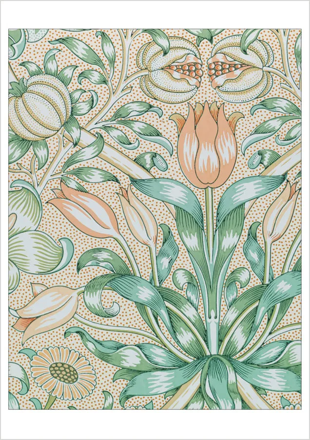 Pomegranate William Morris Arts Crafts kortmappe blomster