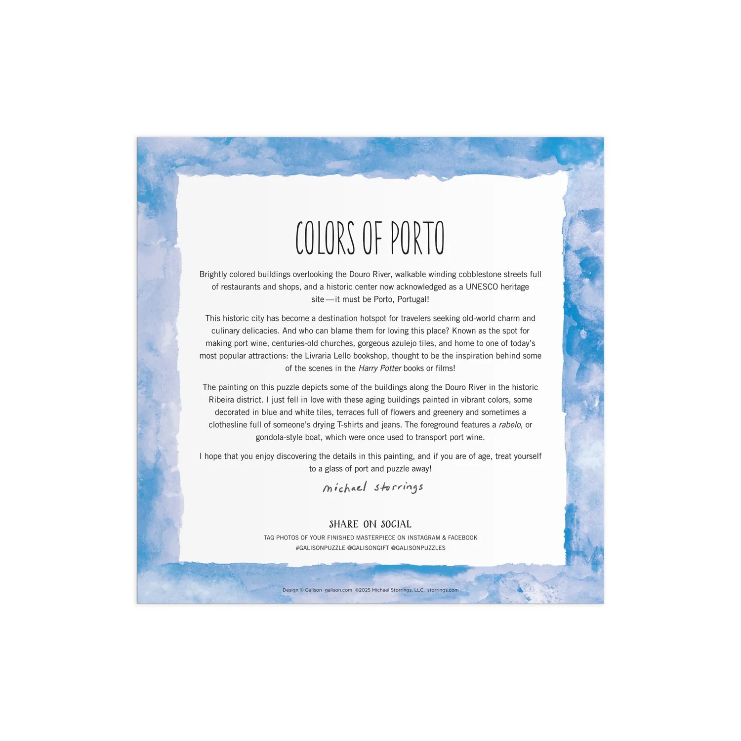 Galison Michael Storrings Colors of Porto puslespil 500 brikker