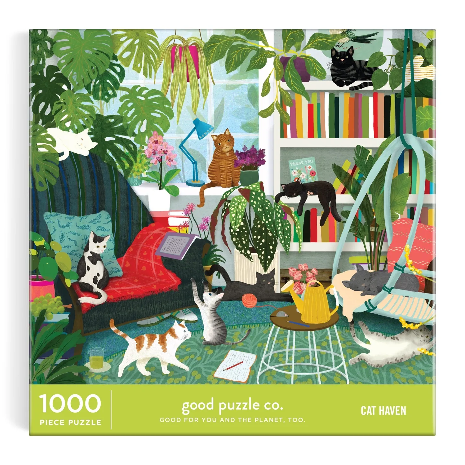 Good Puzzle Co. Cat Haven 1000 brikker puslespil katte