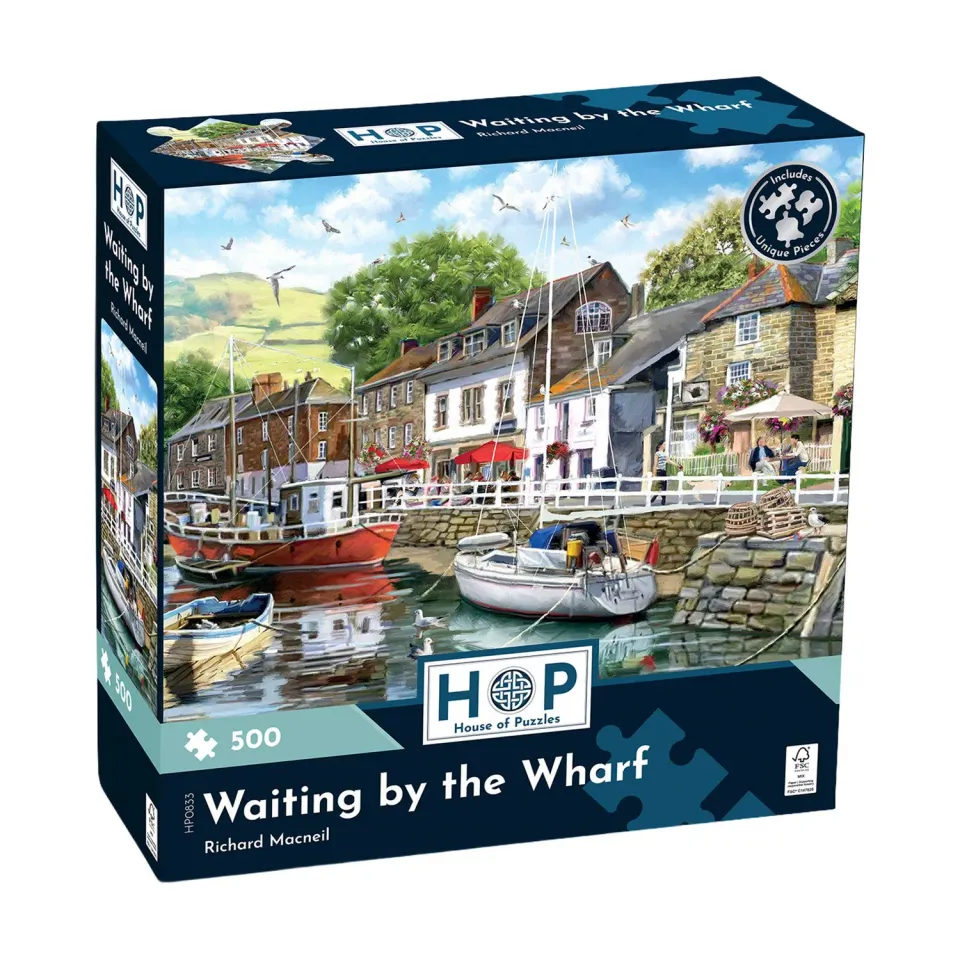 House of Puzzle Waiting by the Wharf puslespil 500 brikker havn