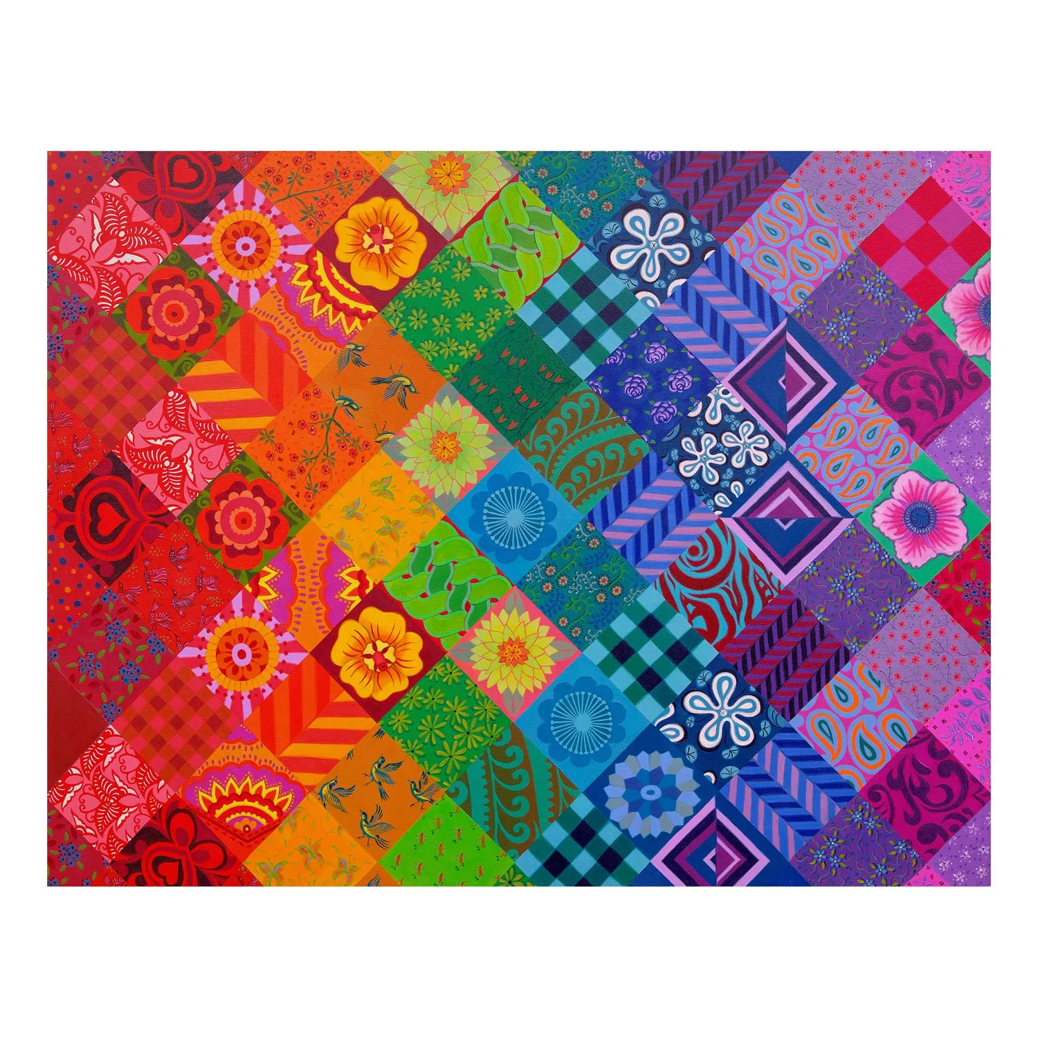 House of Puzzles Patchwork Rainbow minipuslespil 150 brikker tube