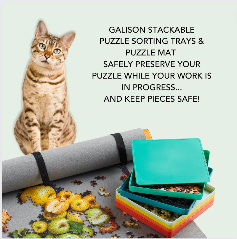 Good Puzzle Co sorteringsbakker puslespil 6 stk med låg