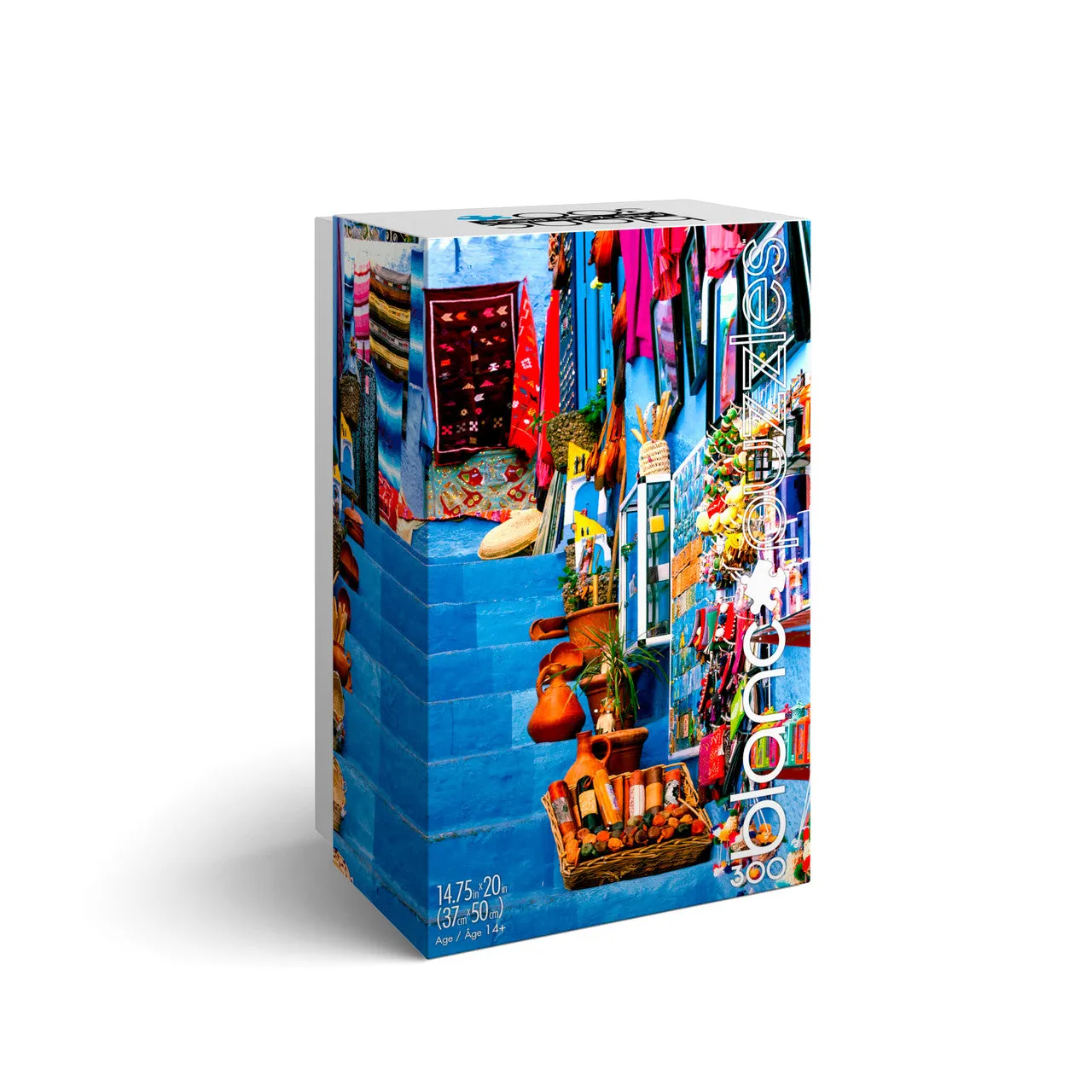 Buffalo Games Blanc Blue City of Morocco puslespil 300 brikker rejsemotiv