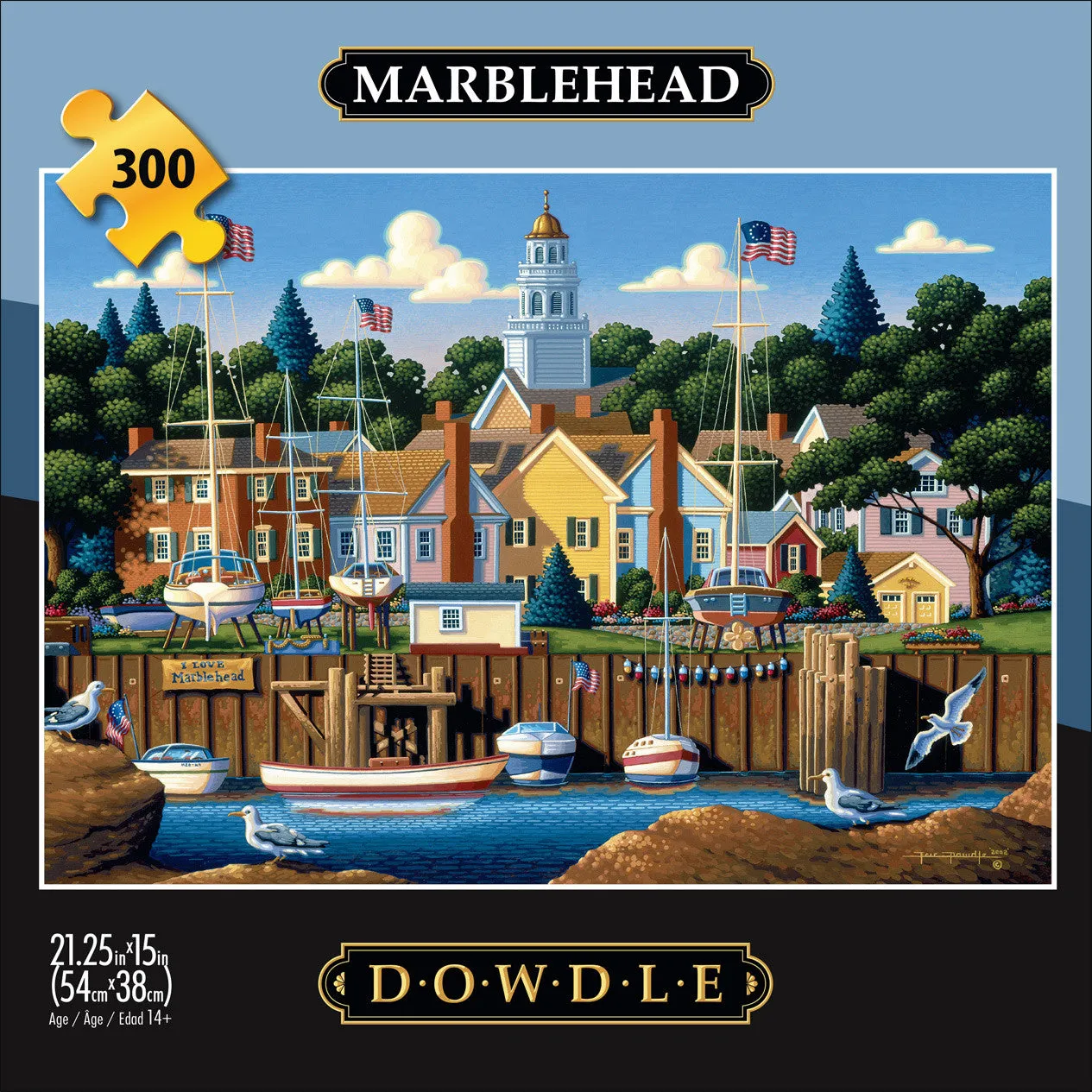 Buffalo Games Eric Dowdle Marblehead puslespil 300 brikker havn