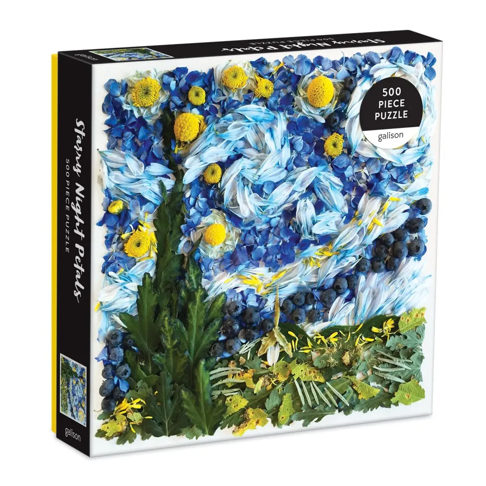 Galison Collins Starry Night Petals 500 puslespil 500 brikker blomst
