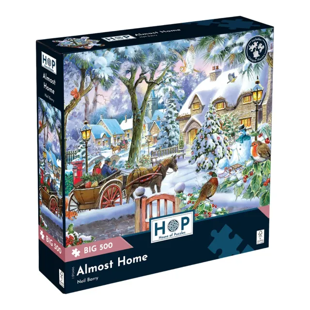 House of Puzzle BIG Almost Home puslespil 500 store brikker jul