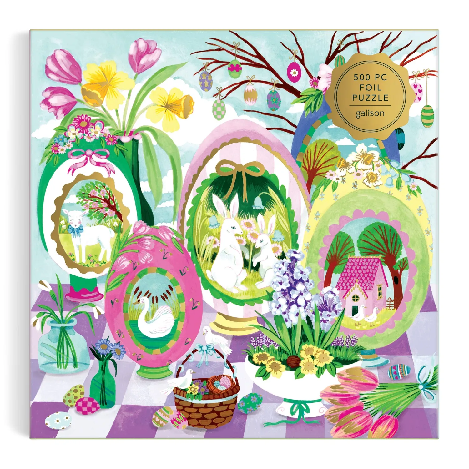 Good Puzzle Co. Windows to Spring puslespil 500 brikker foil påske