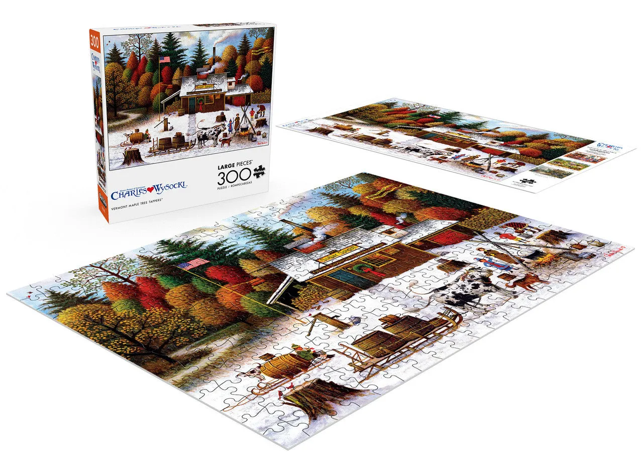 Buffalo Games Charles Wysocki Vermont Maple Tree Tappers puslespil 300 brikker