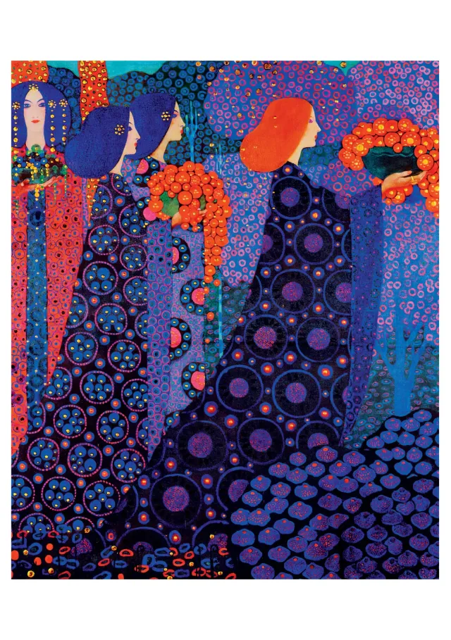 Pomegranate Vittorio Zecchin Procession of Princesses kort enkelt