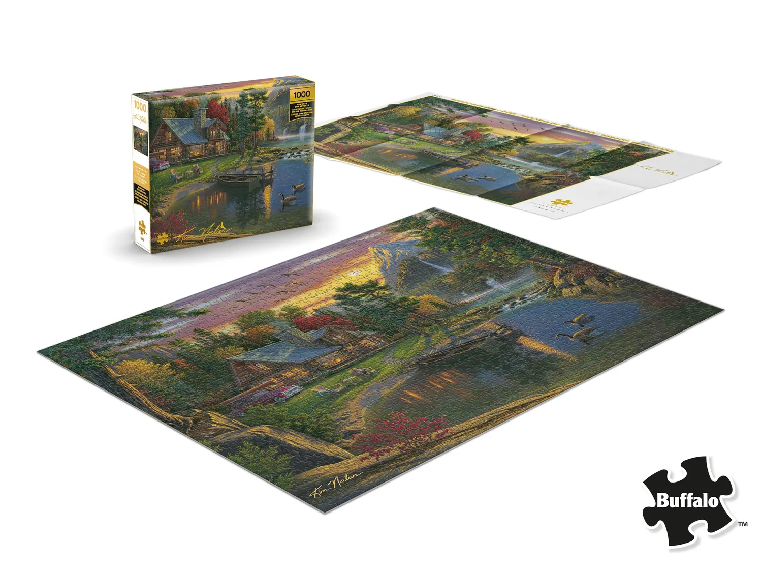 Buffalo Games Gold Mountain Paradise puslespil 1000 brikker bjerg