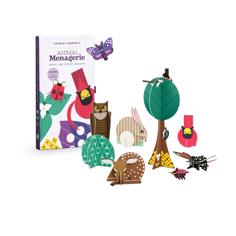 Pomegranate Charley Harper Animal Menagerie samlesæt fugle dyr