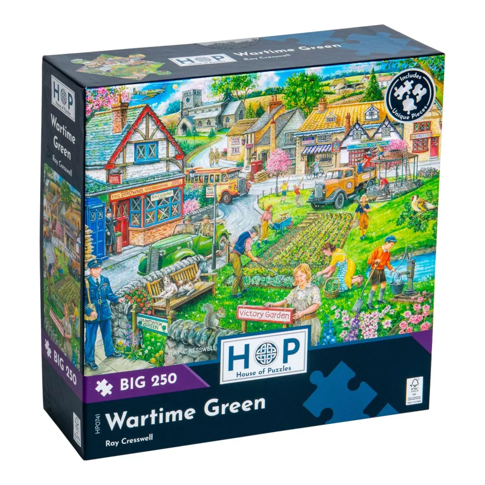 House of Puzzle BIG Wartime Green puslespil 250 store brikker