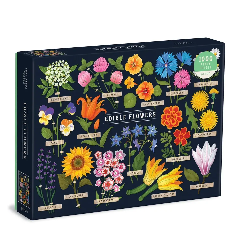 Galison Edible Flowers puslespil 1000 brikker blomster