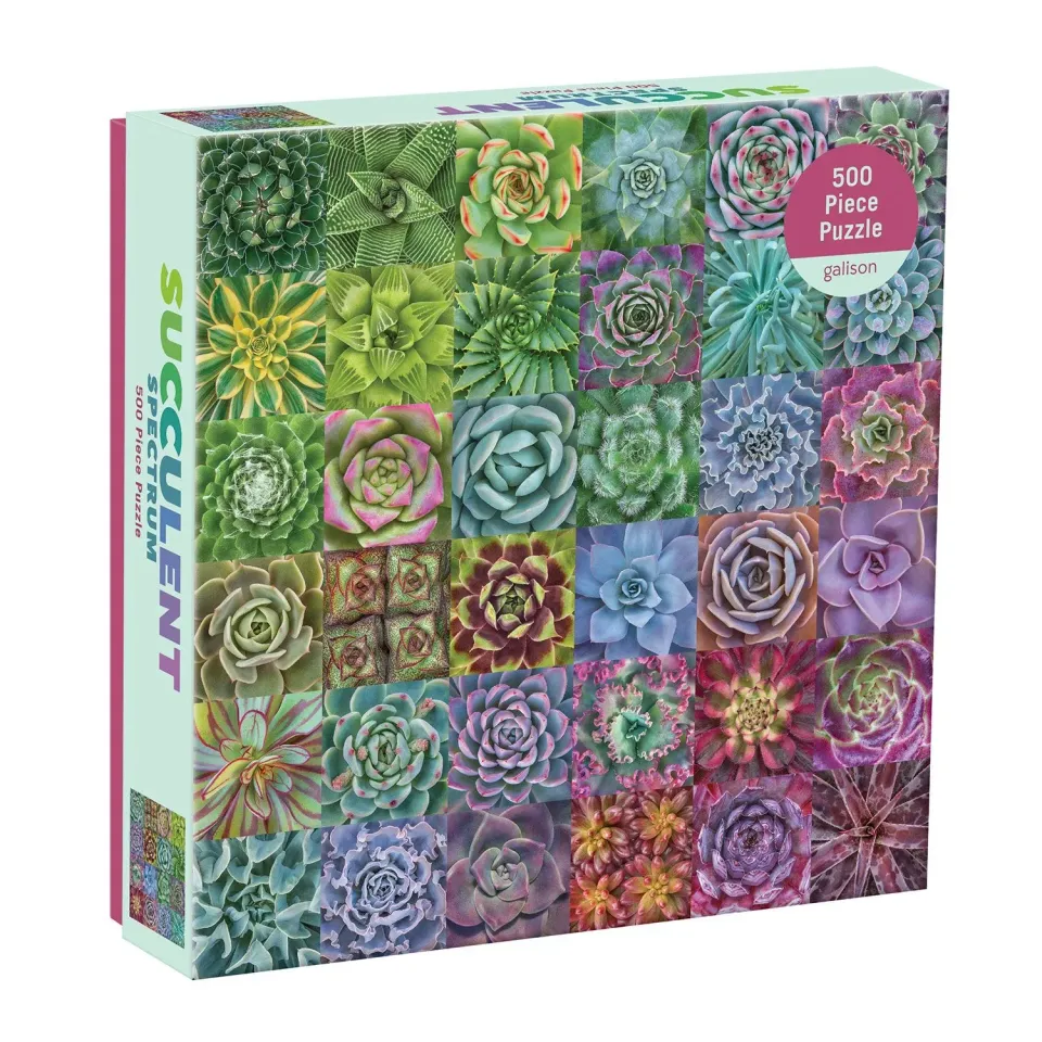Galison Litten Succulent Spectrum 500 puslespil 500 brikker farver