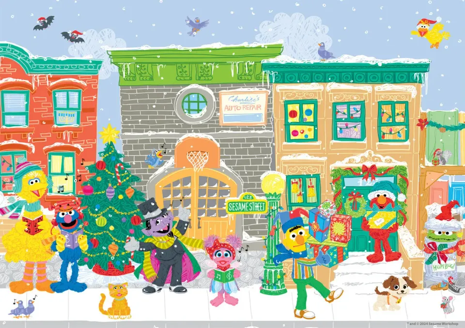 Buffalo Games Sesame Street Carolers on Sesame Street puslespil 300 jule