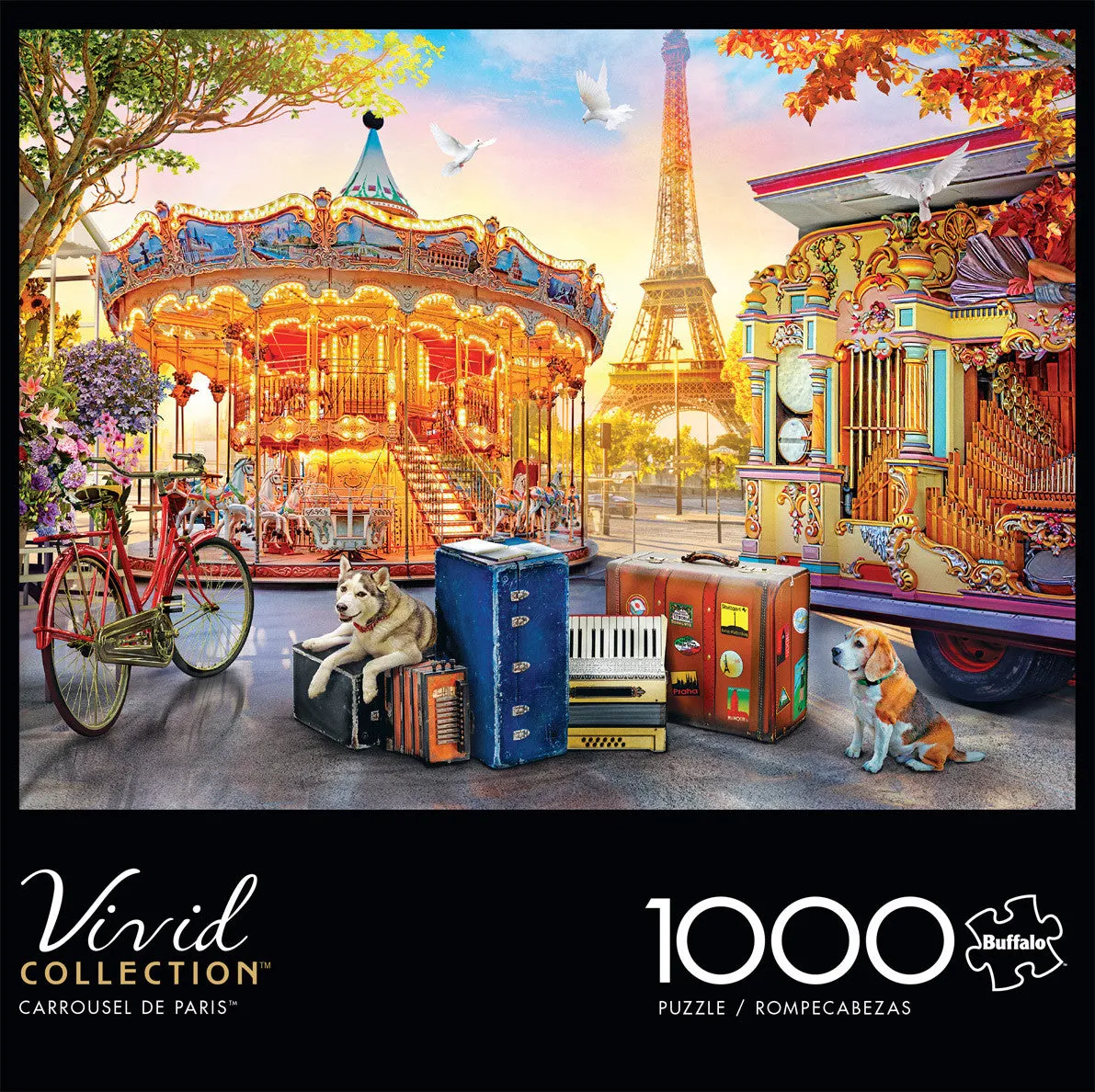 Buffalo Games Vivid Carrousel de Paris 1000 puslespil karrusel